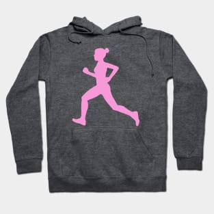 Pink Running Girl Hoodie